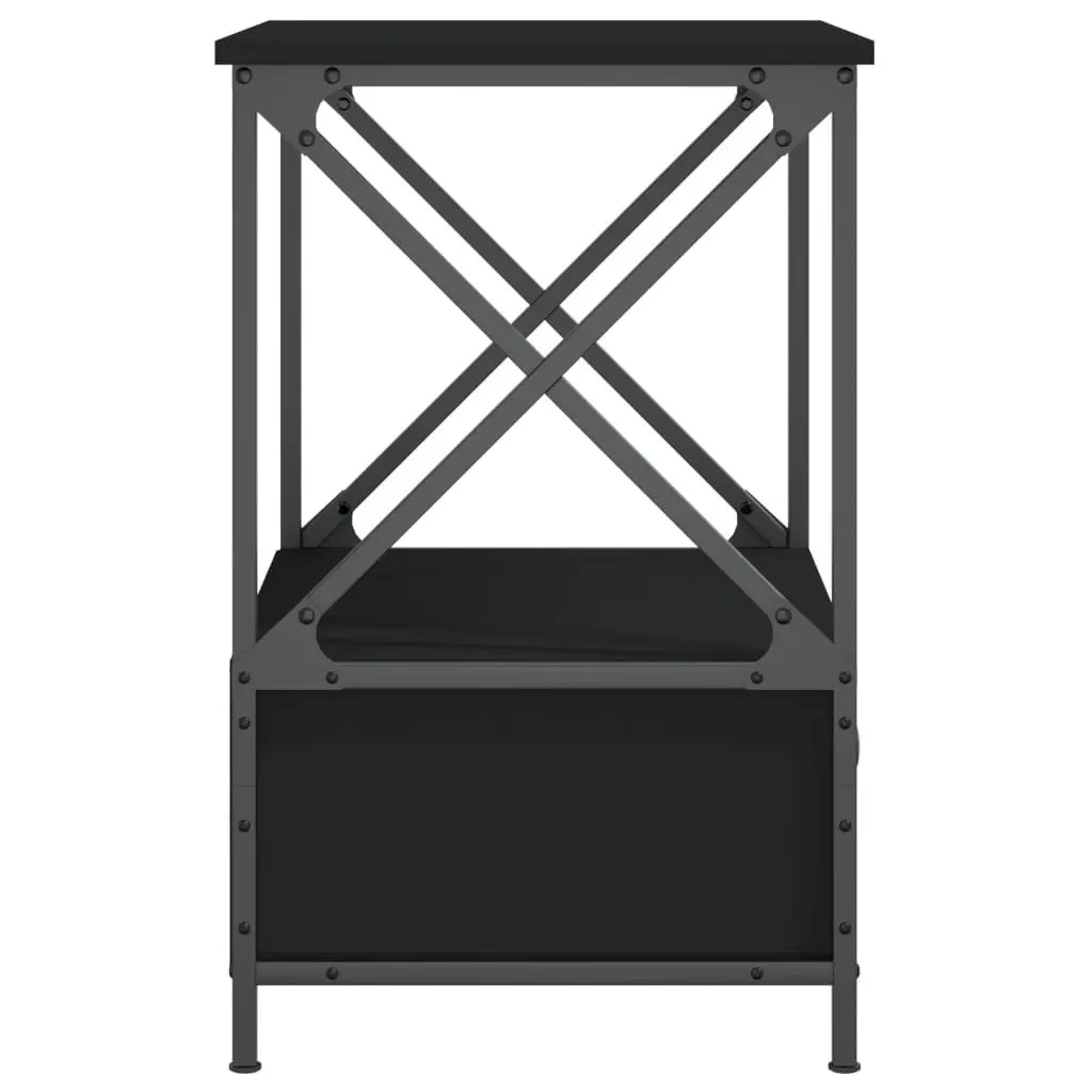 Black Bedside Tables 2 pcs 50x41x65 cm for Comfort