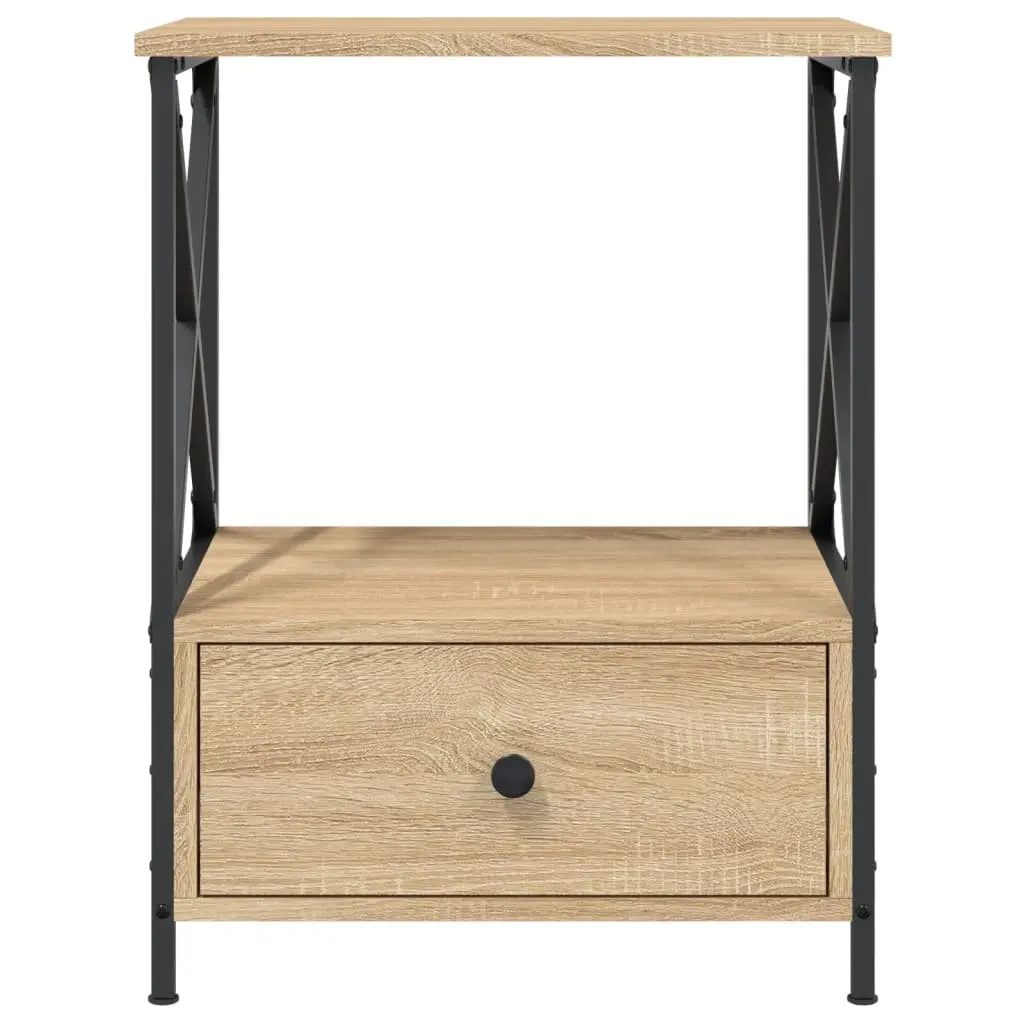 Bedside Tables Industrial Style Brown 50x41x65 cm Engineered Wood 2 Piece