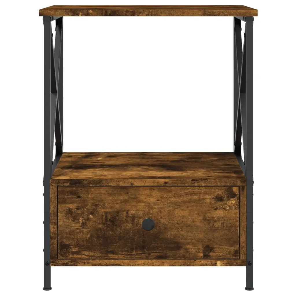 Bedside Tables 2 pcs Brown 50x41x65 cm Nightstand Storage Engineered Wood