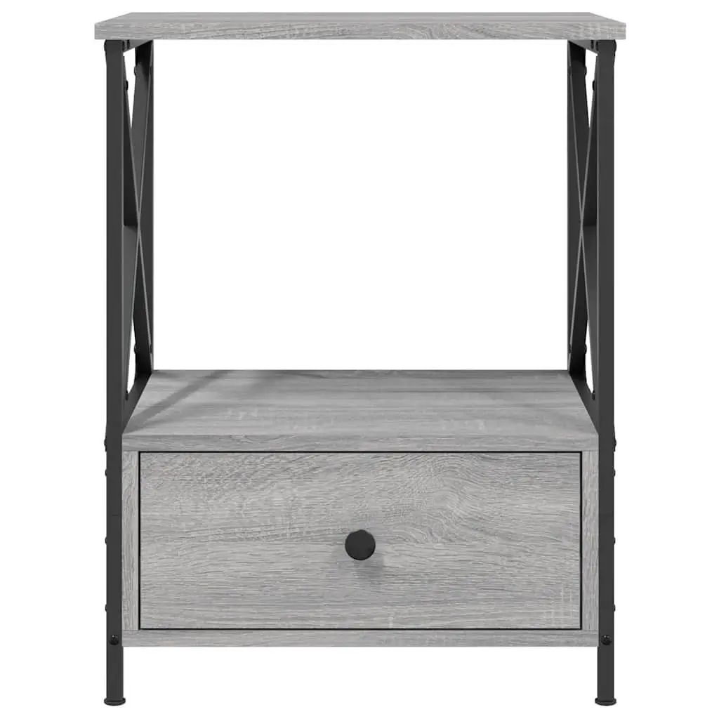 Bedside Tables Grey Sonoma 50x41x65 cm Engineered Wood Nightstand 2 pcs