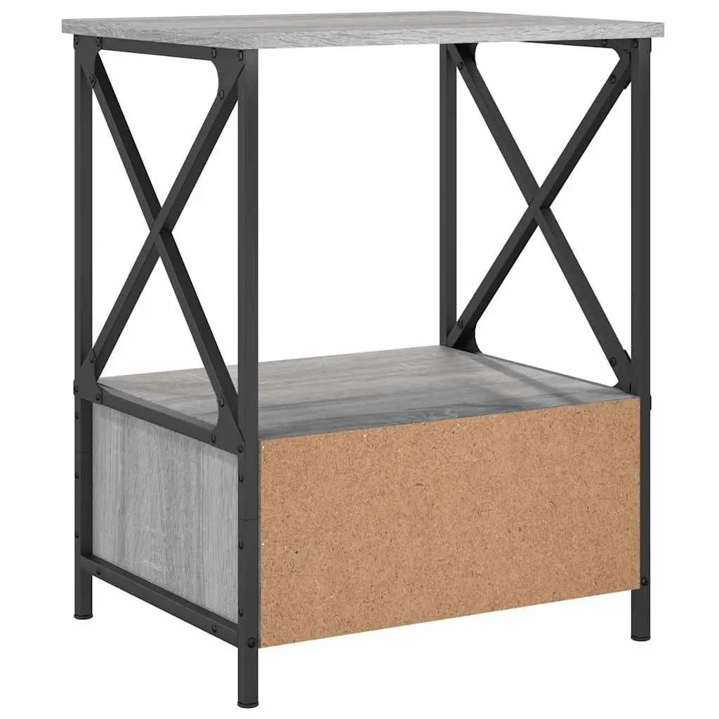Bedside Tables Grey Sonoma 50x41x65 cm Engineered Wood Nightstand 2 pcs