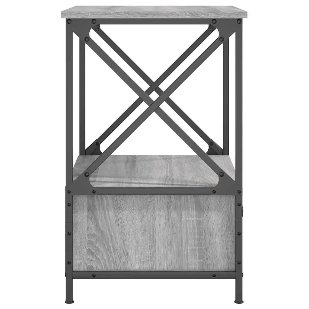 Bedside Tables Grey Sonoma 50x41x65 cm Engineered Wood Nightstand 2 pcs