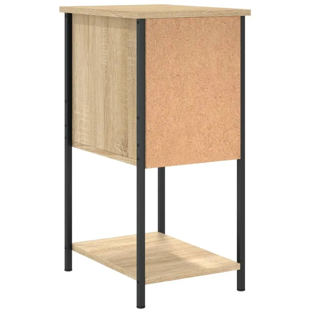 Bedside Cabinets Brown 2 Piece Storage Tables Engineered Wood