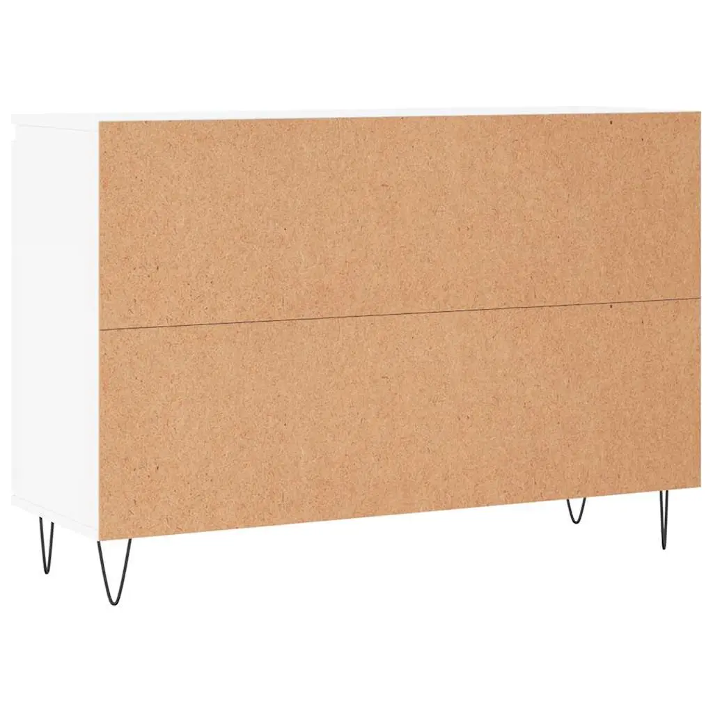 Sideboard White 101.5x35x70 cm Engineered Wood Storage Cabinet Buffet Furniture