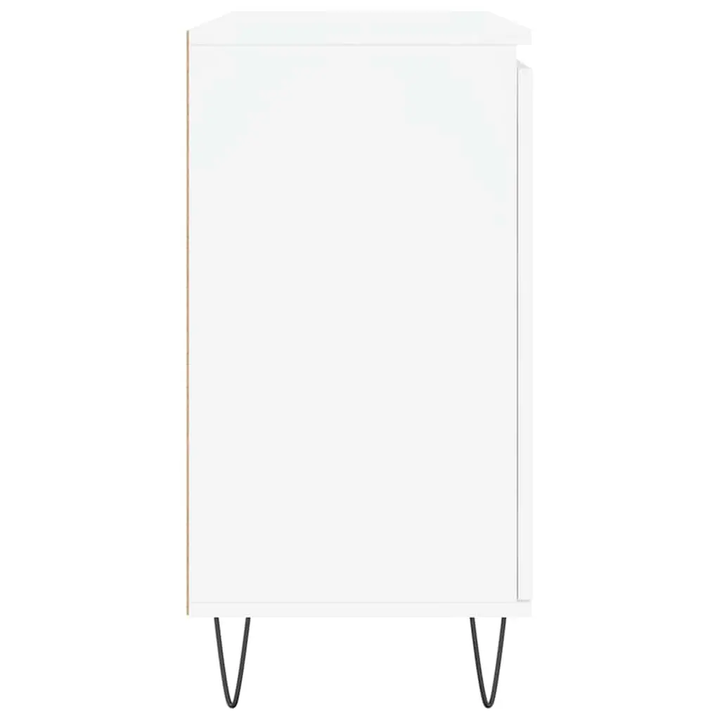 Sideboard White 101.5x35x70 cm Engineered Wood Storage Cabinet Buffet Furniture
