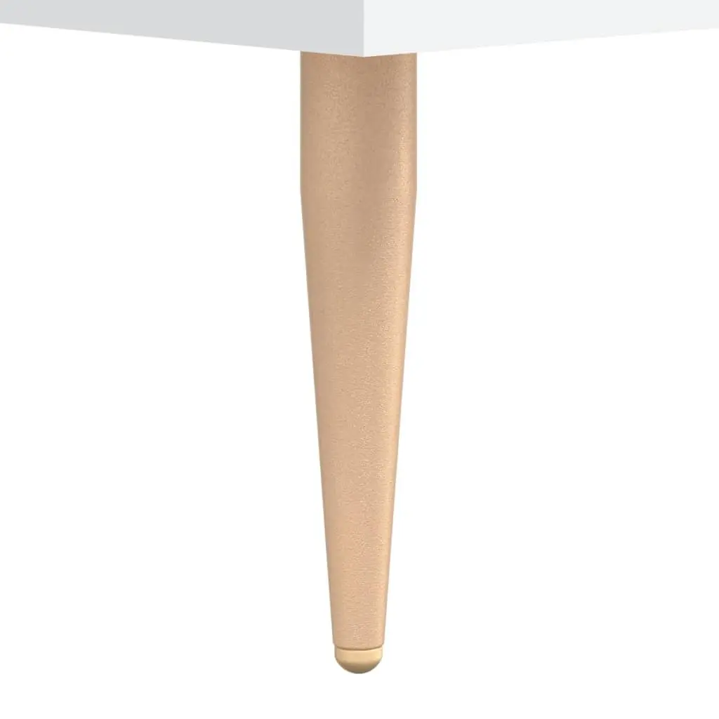 Sideboard White 90x34x80 cm Modern Engineered Wood Metal Legs