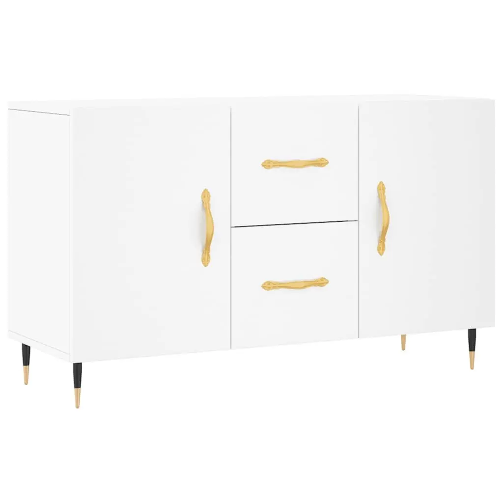 White Storage Sideboard with Metal Legs