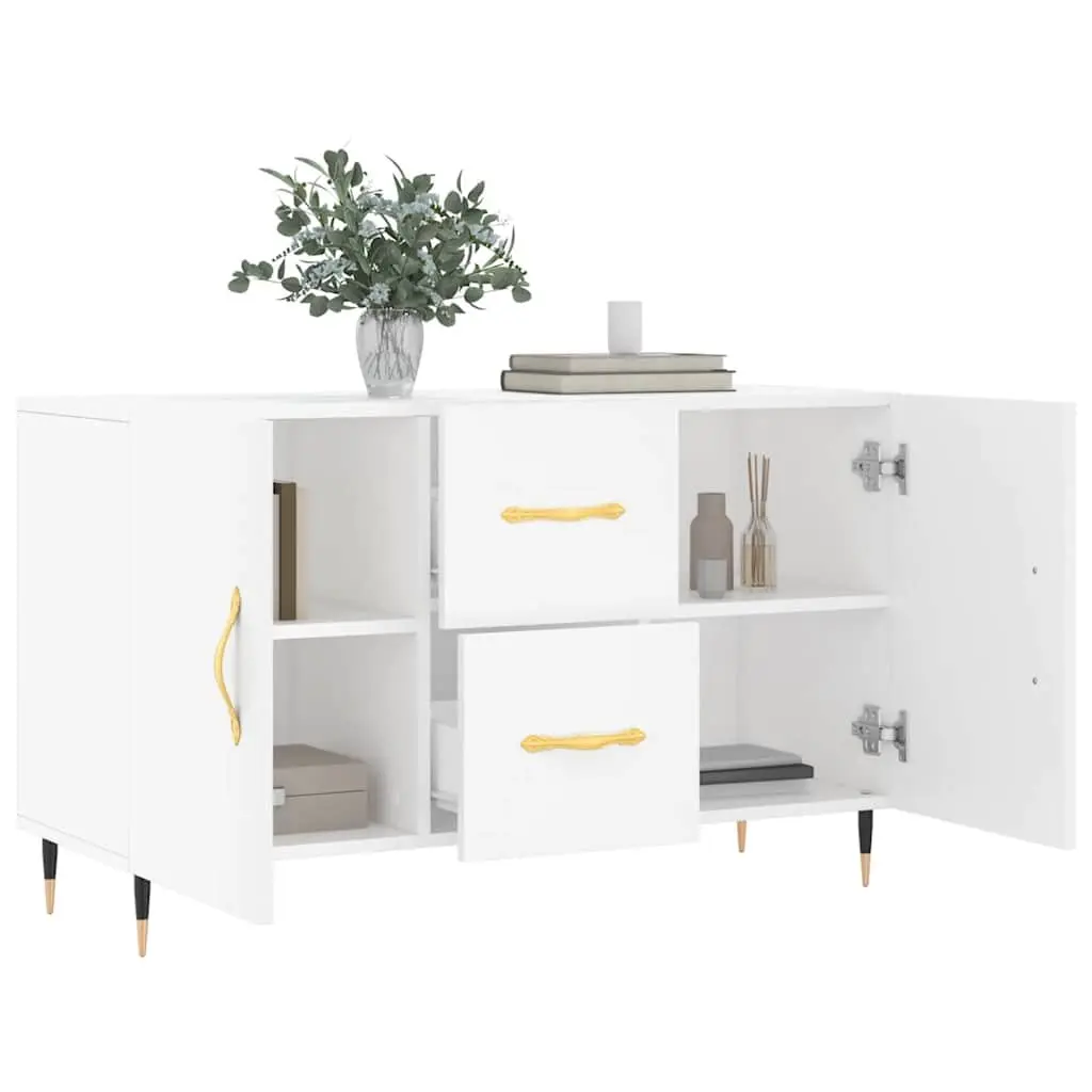 White Storage Sideboard with Metal Legs