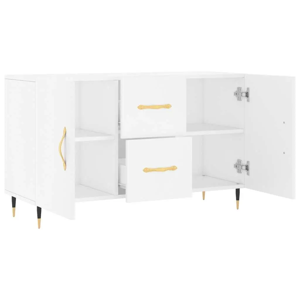 White Storage Sideboard with Metal Legs