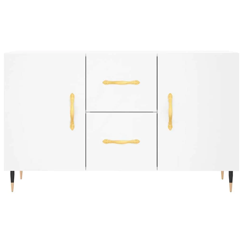 White Storage Sideboard with Metal Legs