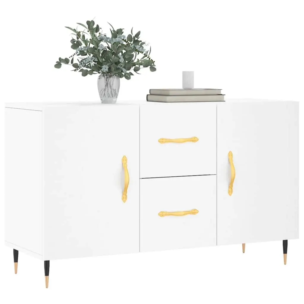 White Storage Sideboard with Metal Legs