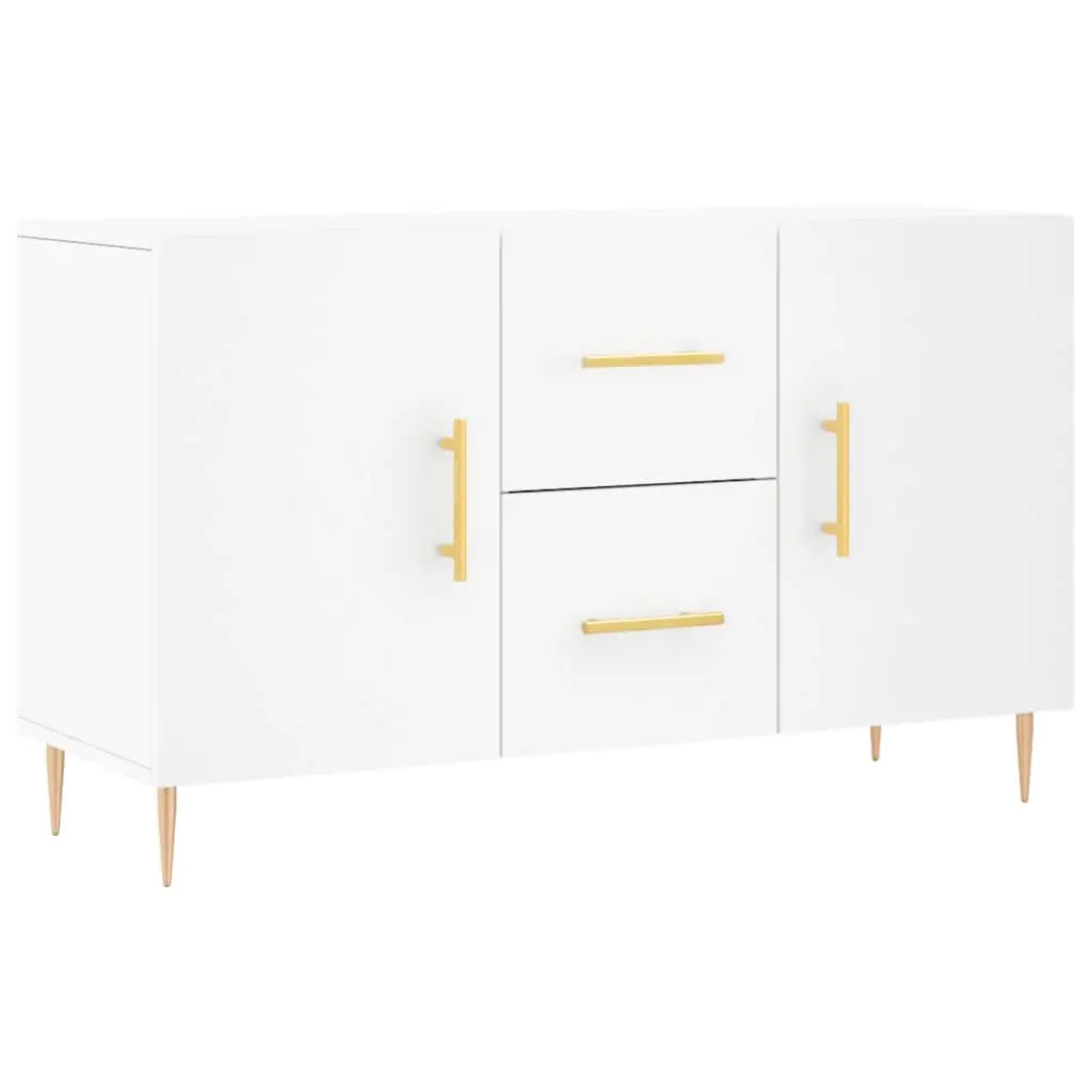 Sideboard White 100x36x60cm Modern Storage Cabinet Engineered Wood Buffet