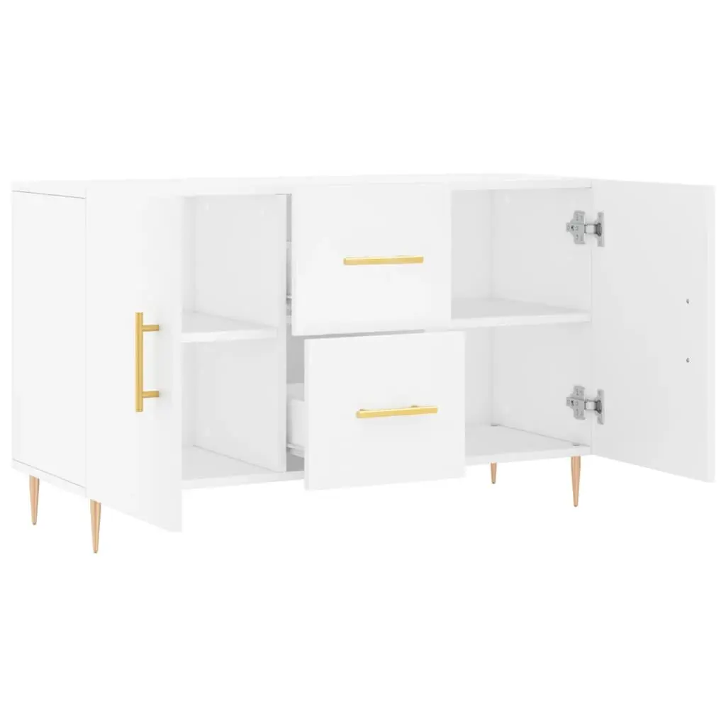 Sideboard White 100x36x60cm Modern Storage Cabinet Engineered Wood Buffet