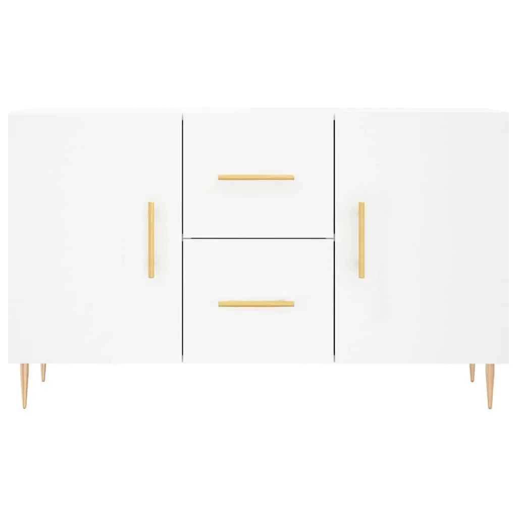 Sideboard White 100x36x60cm Modern Storage Cabinet Engineered Wood Buffet