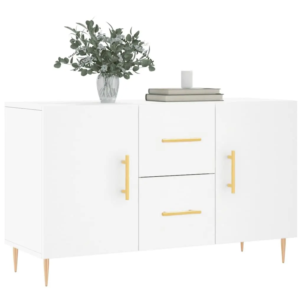Sideboard White 100x36x60cm Modern Storage Cabinet Engineered Wood Buffet