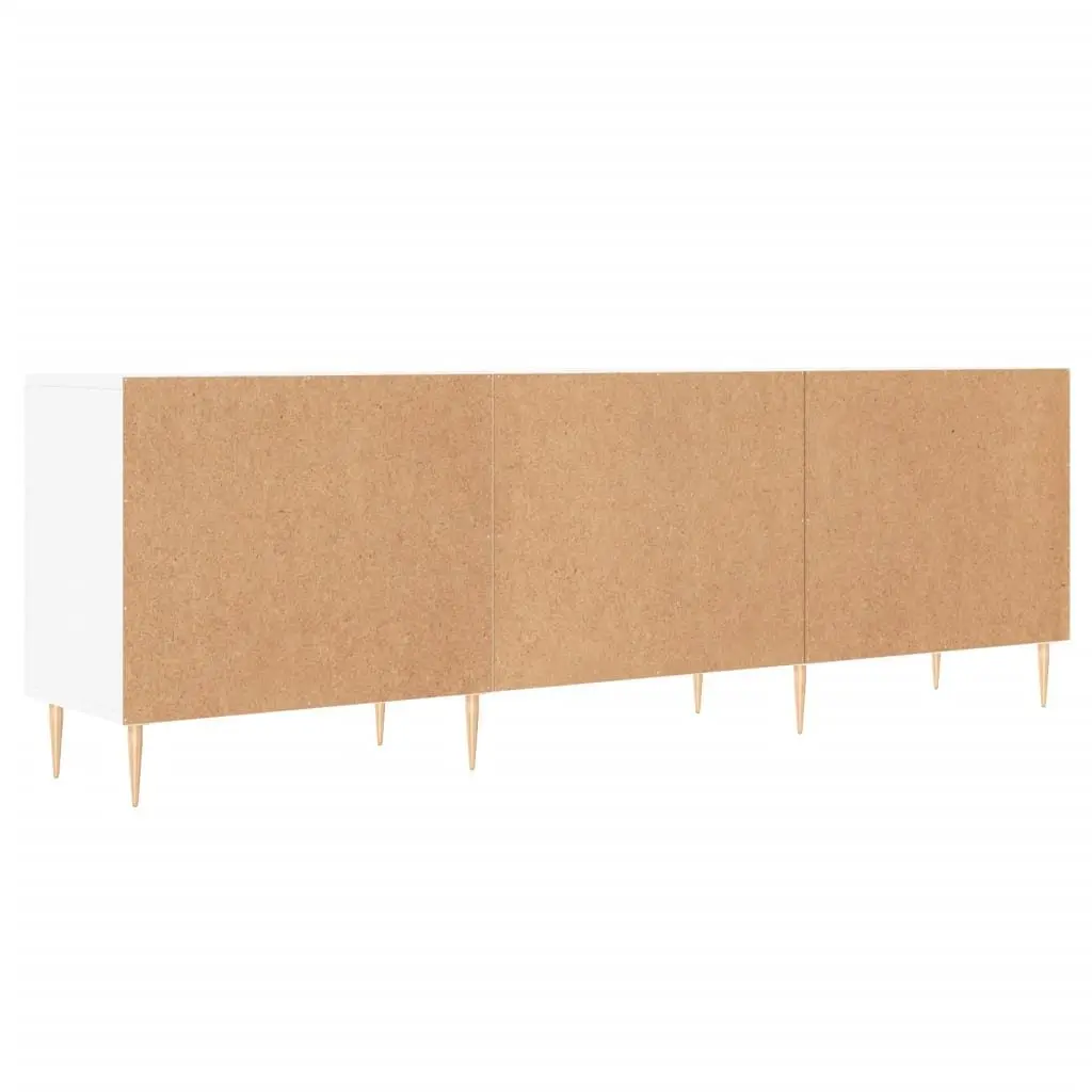 White TV Cabinet Storage Unit in Engineered Wood