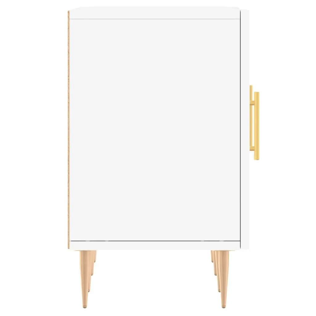 White TV Cabinet Storage Unit in Engineered Wood