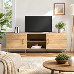 Sonoma Oak Brown Engineered Wood TV Cabinet