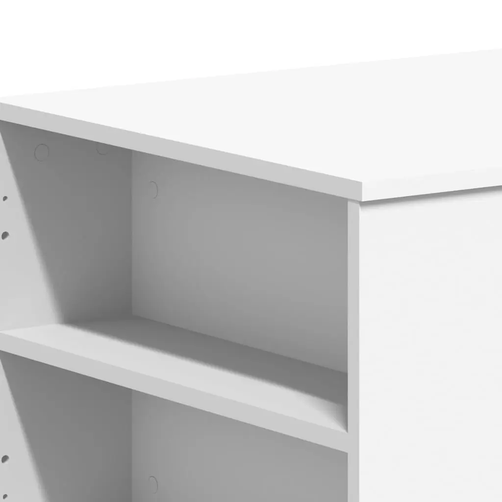 White Coffee Table with Storage Compartment Living Room Accent Furniture