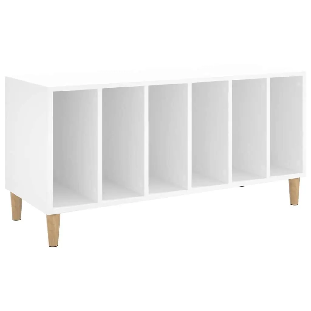 Record Storage Cabinet White Vinyl LP Display Music Collection Organizer