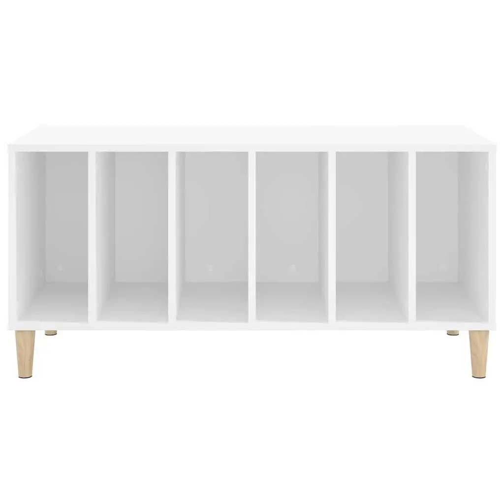 Record Storage Cabinet White Vinyl LP Display Music Collection Organizer