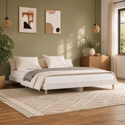 White King Bed Frame 183x203cm Engineered Wood