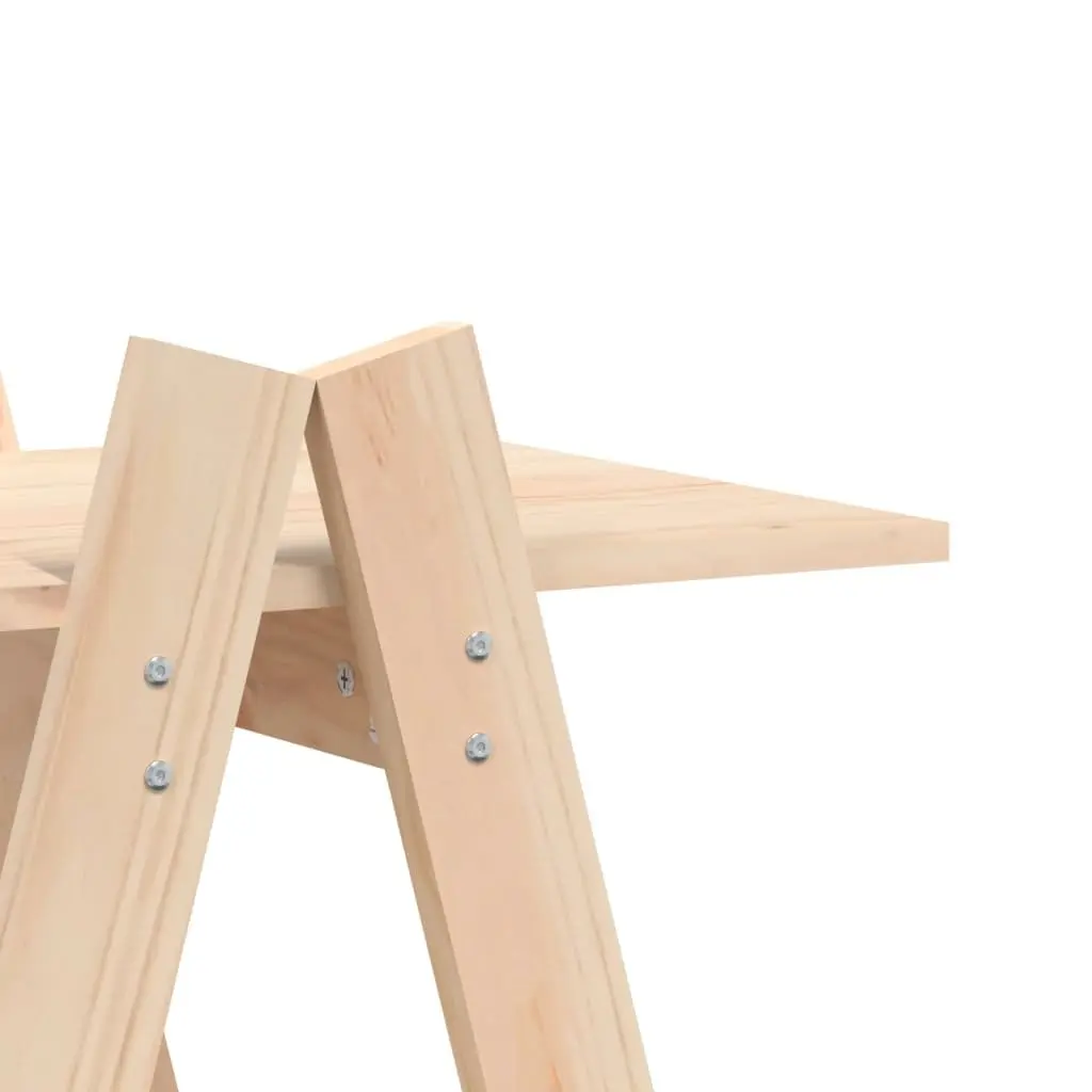 5-Tier A-Frame Wooden Shelf Brown Pine Storage Bookcases Display Stand