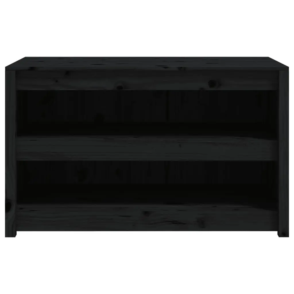 Outdoor Kitchen Cabinet Black Wooden Garden Storage Cupboard