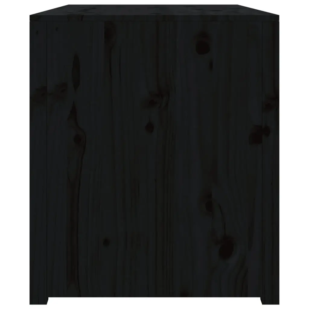 Outdoor Kitchen Cabinet Black Wooden Garden Storage Cupboard