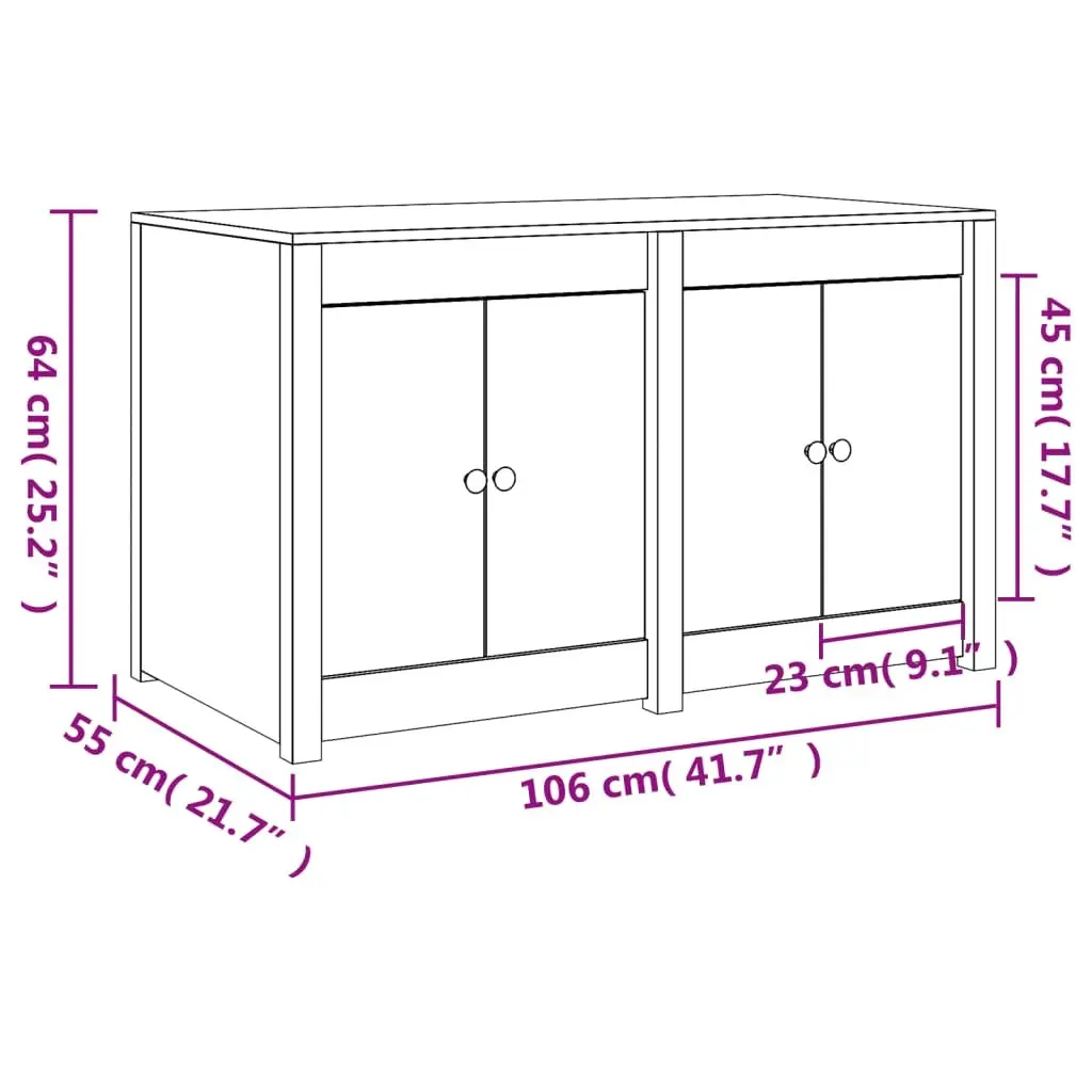 Solid Wood Pine Outdoor Kitchen Cabinet for Garden