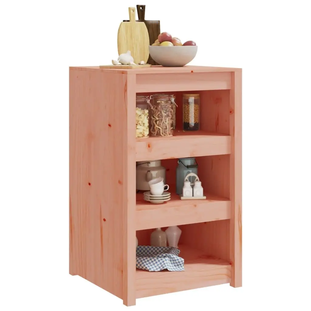 Outdoor Kitchen Cabinet Brown Solid Wood Storage Cupboard Garden Furniture