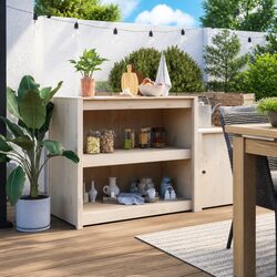 Wooden Outdoor Kitchen Cabinet for Garden Storage