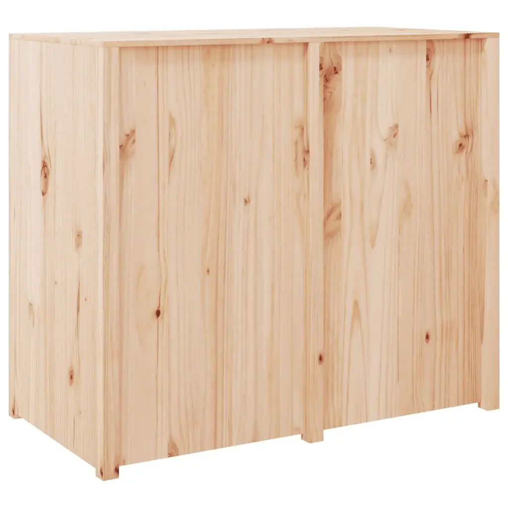 Outdoor Kitchen Cabinet Brown Solid Pine Wood 106x55x92cm