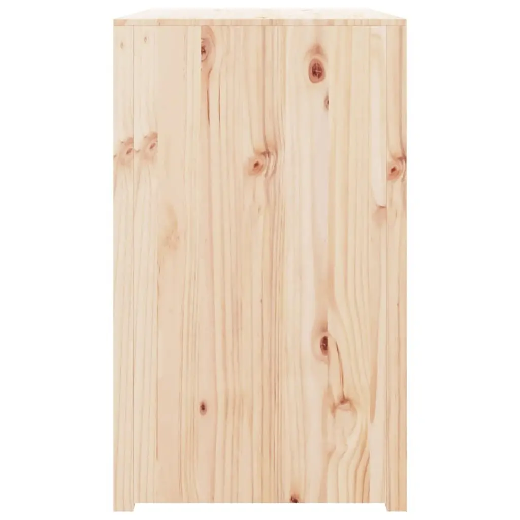 Outdoor Kitchen Cabinet Brown Solid Pine Wood 106x55x92cm