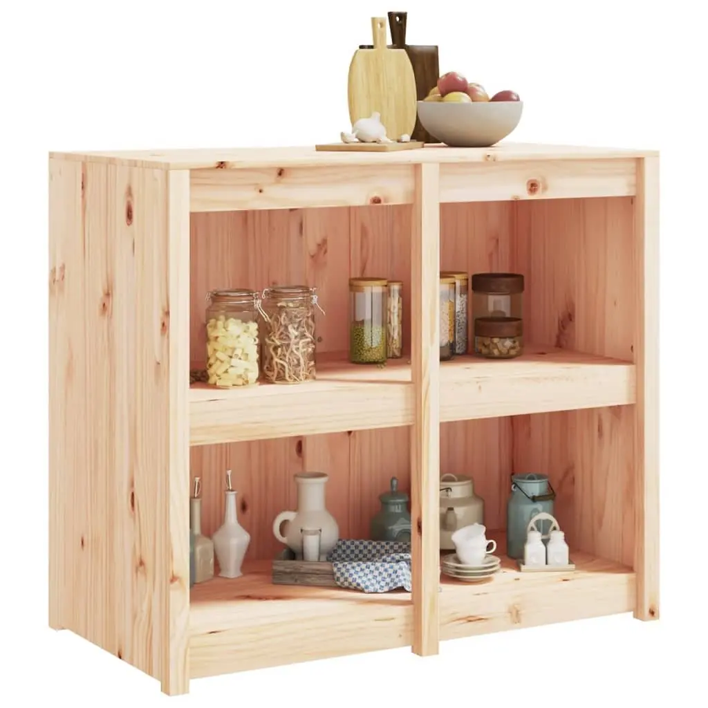 Outdoor Kitchen Cabinet Brown Solid Pine Wood 106x55x92cm
