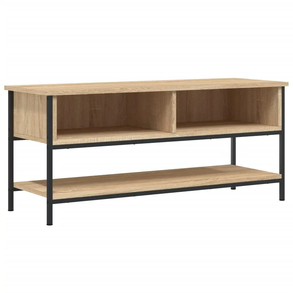 TV Cabinet Sonoma Oak Brown Engineered Wood Storage Unit with Shelves