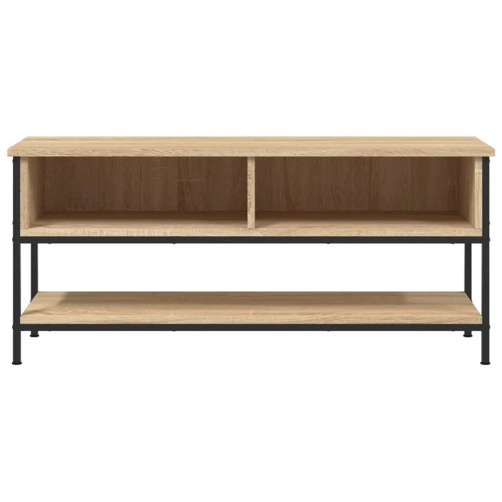 TV Cabinet Sonoma Oak Brown Engineered Wood Storage Unit with Shelves