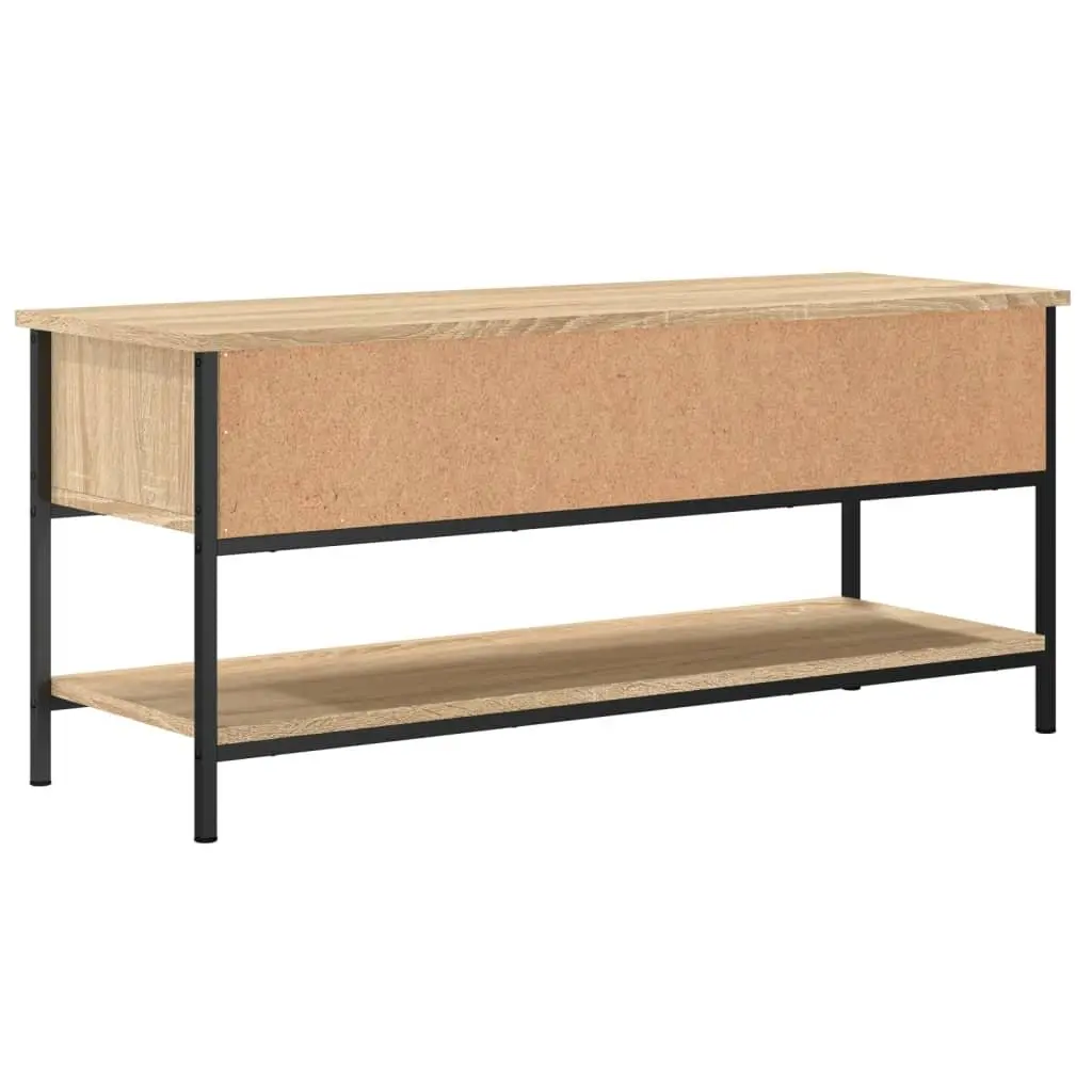 TV Cabinet Sonoma Oak Brown Engineered Wood Storage Unit with Shelves
