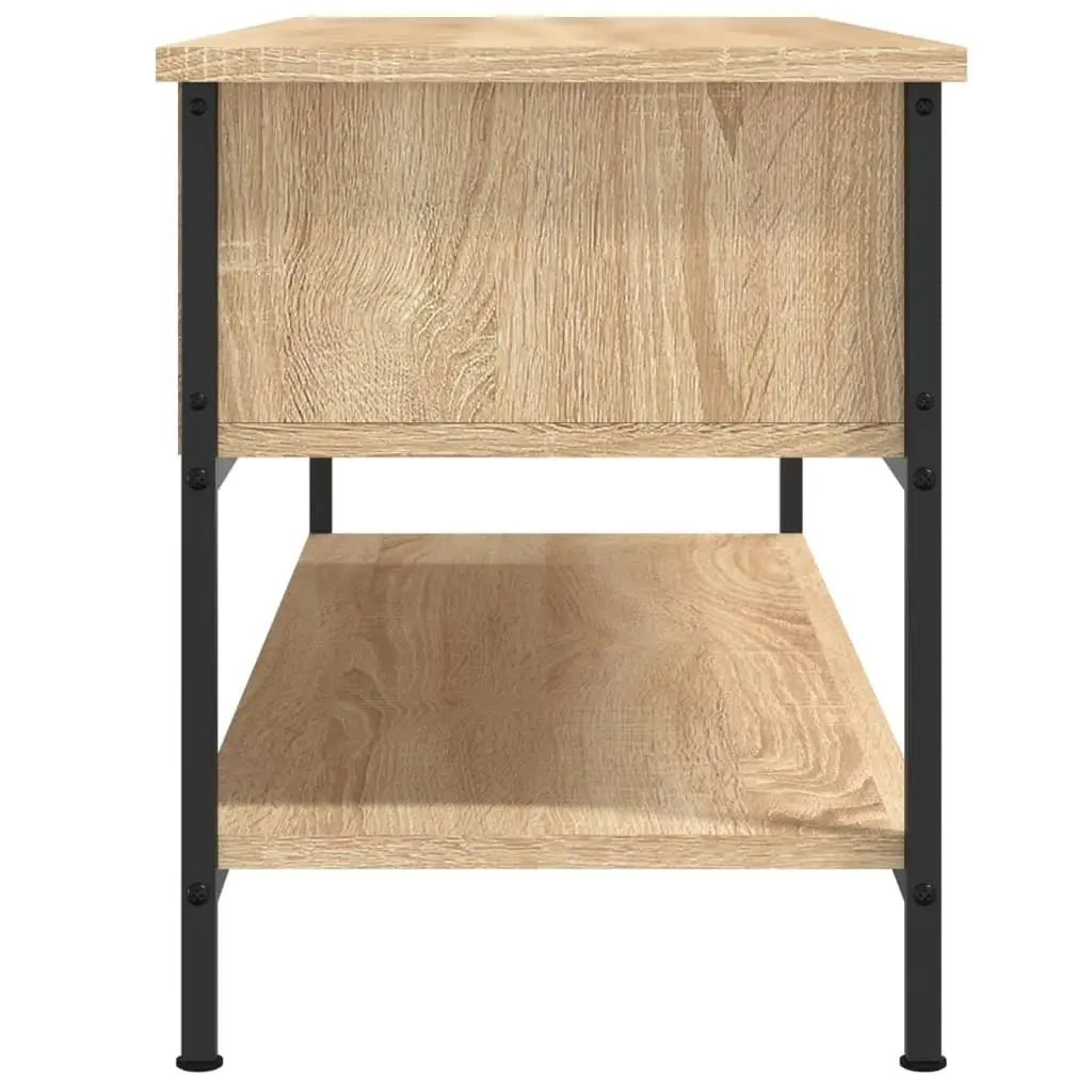TV Cabinet Sonoma Oak Brown Engineered Wood Storage Unit with Shelves