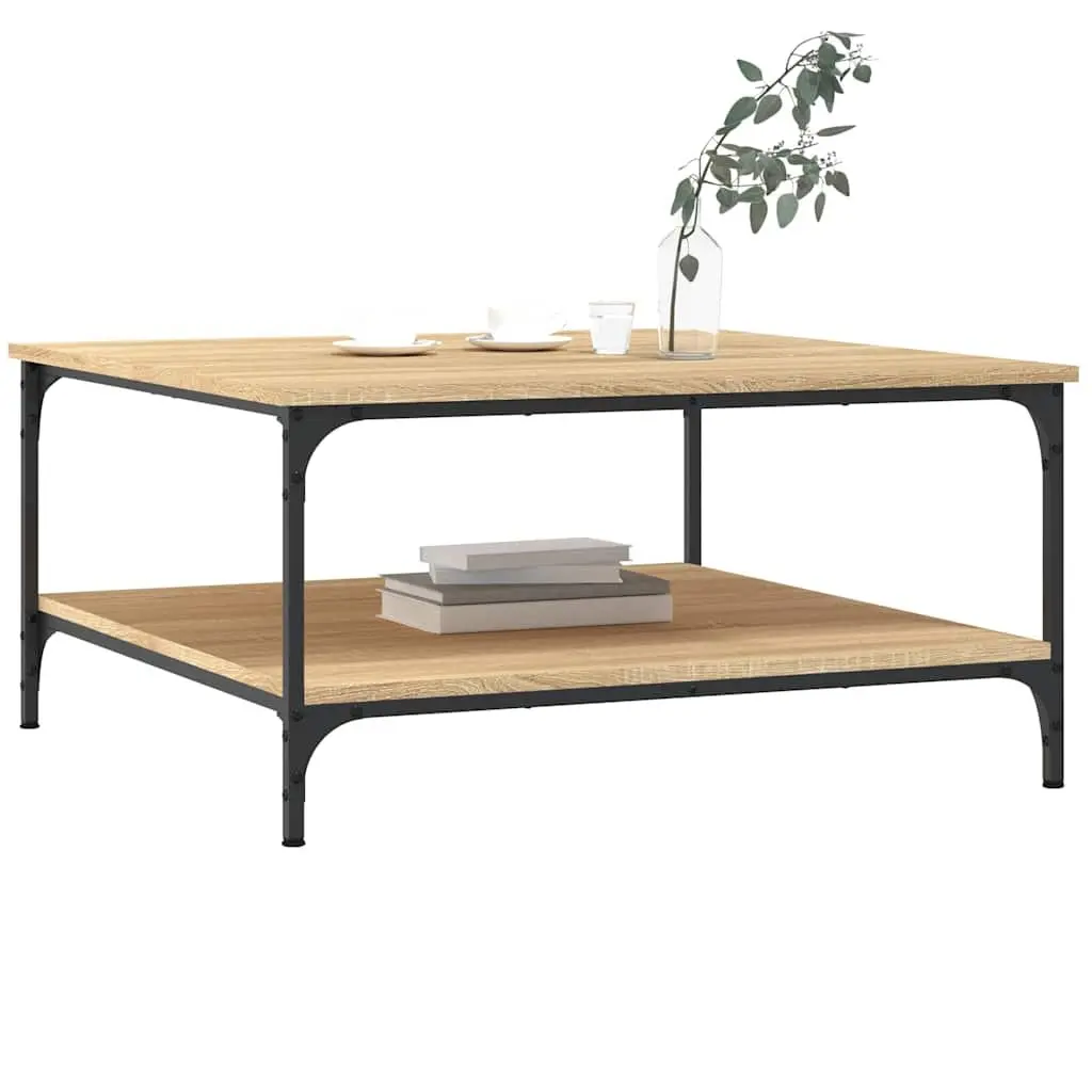 Brown Engineered Wood Coffee Table with Storage