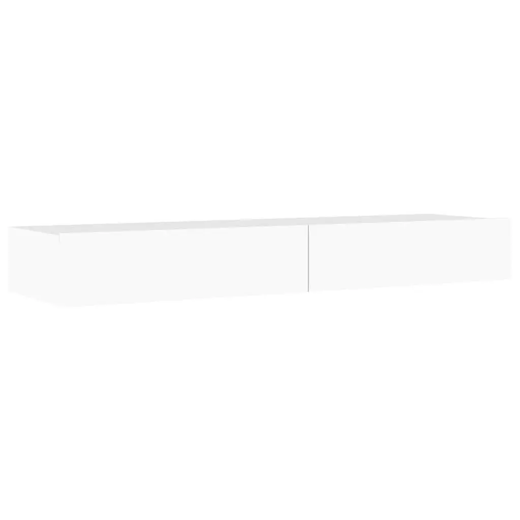 TV Cabinet Modern White 120x35x15.5cm Engineered Wood with RGB LED Lights