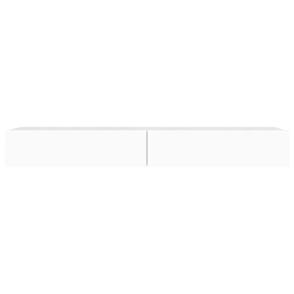 TV Cabinet Modern White 120x35x15.5cm Engineered Wood with RGB LED Lights