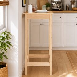 Solid Pine Wood Bar Table for Dining and Entertaining