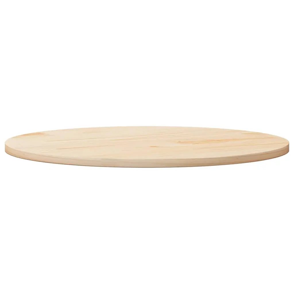 Brown Round Solid Pine Wood Table Top Ø80cm x 3cm