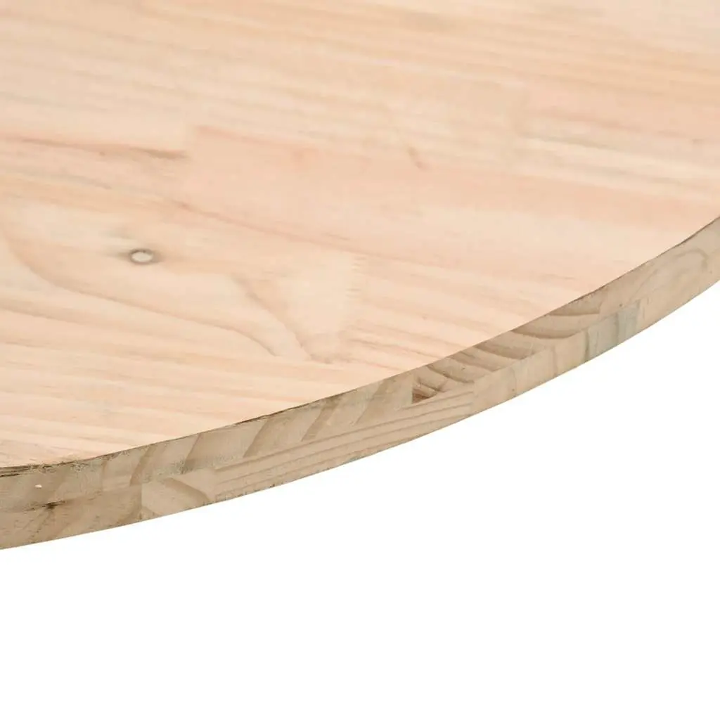 Brown Round Solid Pine Wood Table Top Ø80cm x 3cm