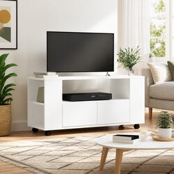 White Engineered Wood TV Cabinet 102x34.5x43cm