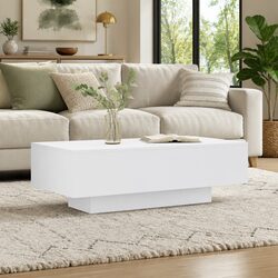 Modern White Coffee Table for Living Room