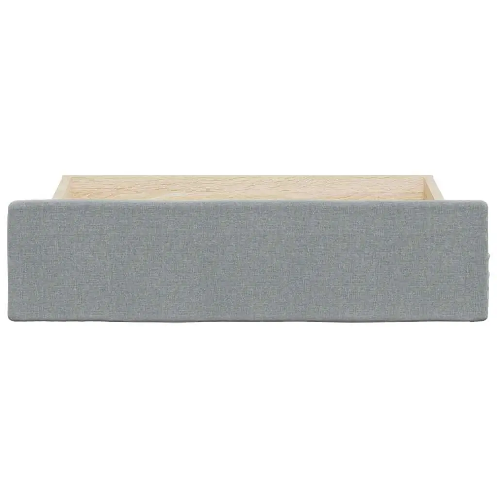 Under Bed Storage Drawers 2pcs Grey Engineered Wood Fabric Rolling Easy-Glide
