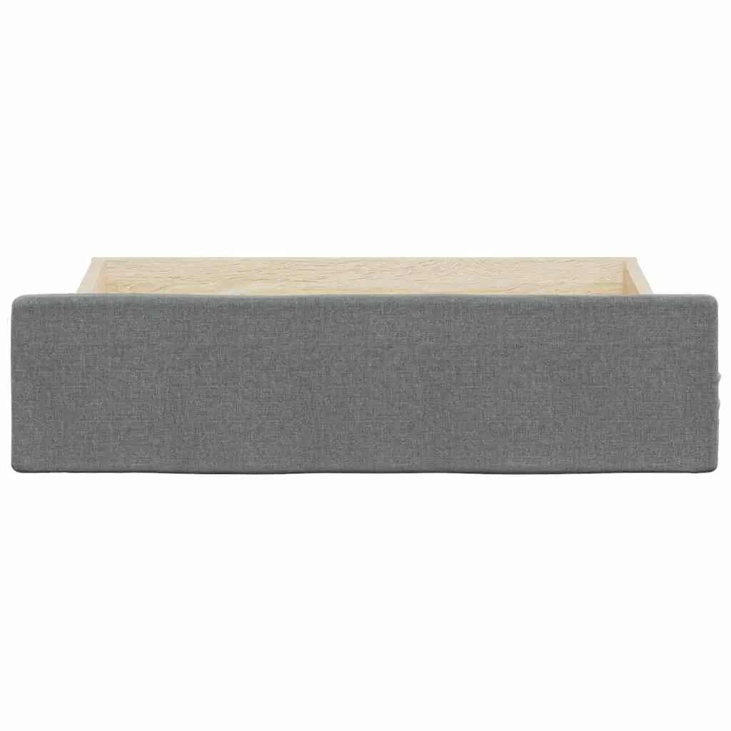 Under Bed Storage Drawers Grey Fabric Upholstered 2 pcs Engineered Wood