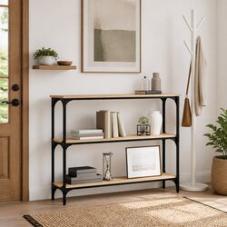 Sonoma Oak Brown Console Table for Hallway and Living Room